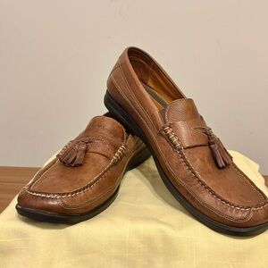 Men Vintage Men's Johnston & Murphy Brown Leather Tassle Shoe, 12